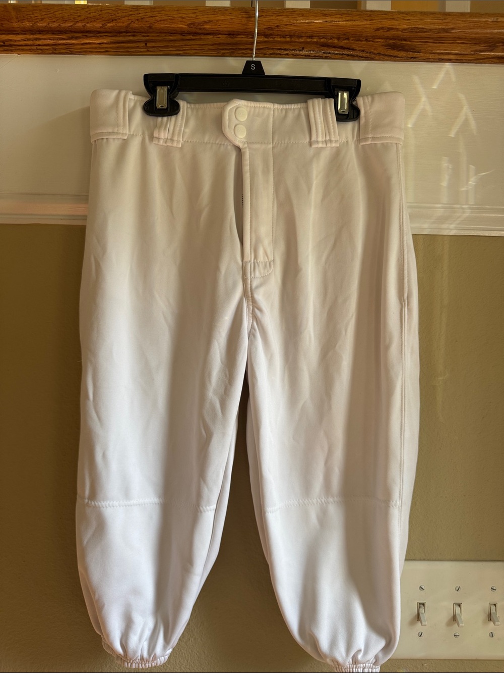 Rawlings White Baseball Pants with Elastic Cuffs